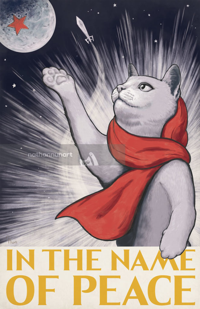In the Name of Peace - part of my Soviet Cat series of pastiche cat posters.